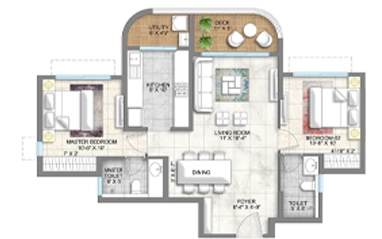 L&T Green Reserve ground floor plan