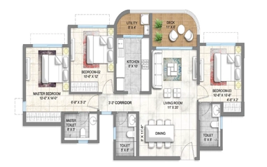 L&T Green Reserve ground floor plan